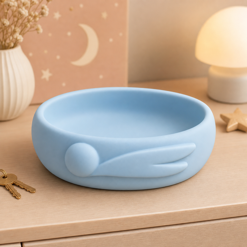 Comet Key Bowl, Pastel Catchall Dish, Celestial Entryway Decor Gift