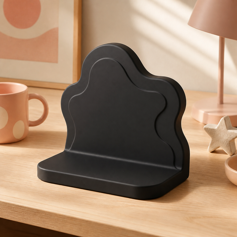 Organic Blob Bookend, Pastel Book Stand, Funky Bookshelf Room Decor