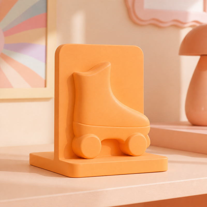 Roller Skate Bookend, Pastel Retro Shelf Decor, Cute Desk Room Gift