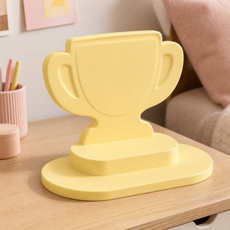 Trophy Display Riser, Pastel Shelf Accent Stand, Cute Desk Decor Gift