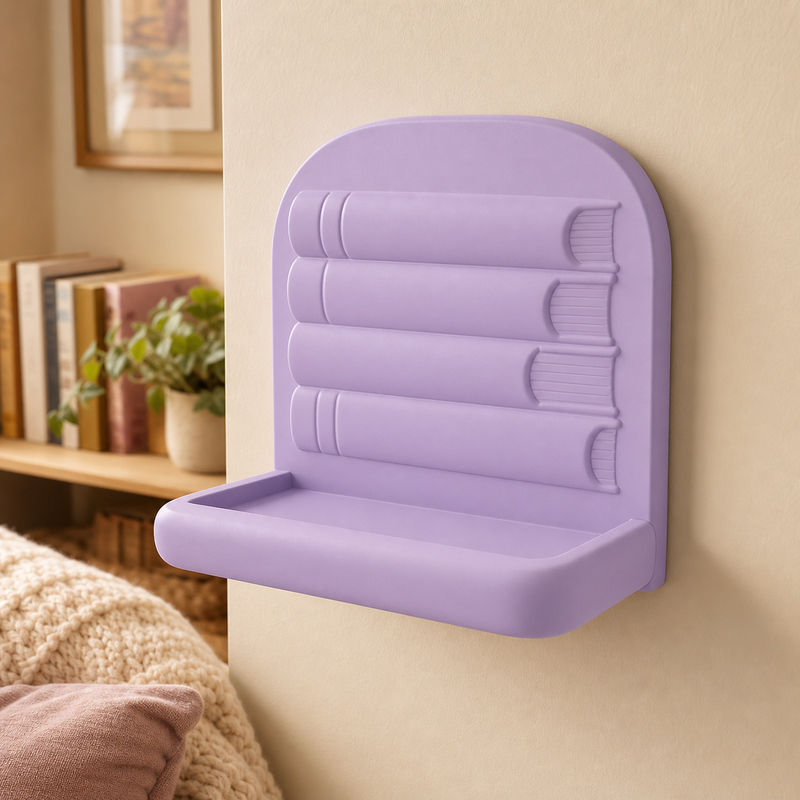Book Nook Mini Wall Ledge, Pastel Reading Shelf, Cute Book Lover Room Decor