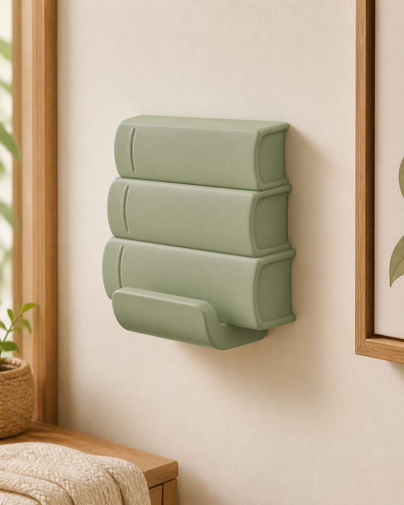 Book Stack Wall Hook, Pastel Key Holder, Cute Wall Organizer