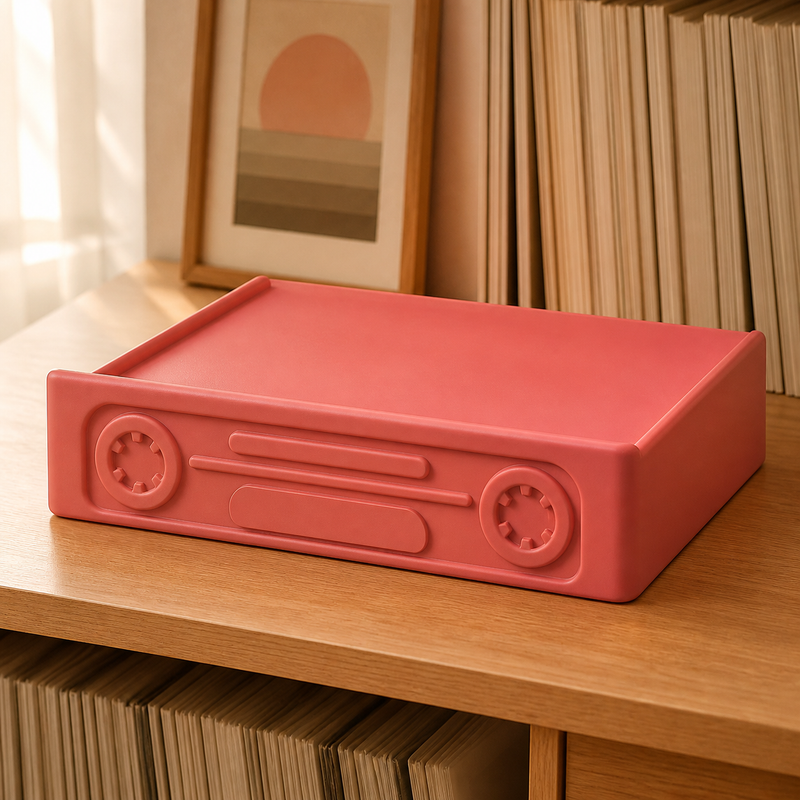 Cassette Display Riser, Retro Pastel Desk Stand, Music Room Shelf Accent
