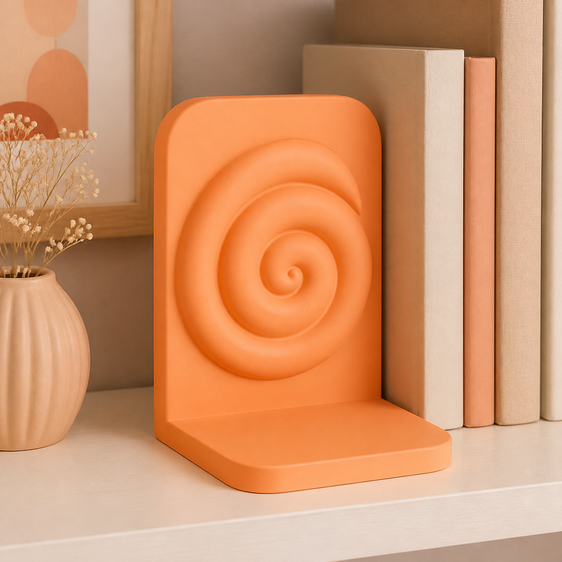 Cinnamon Roll Bookends Pair, Shelf Decor, Cute Desk Book Holder