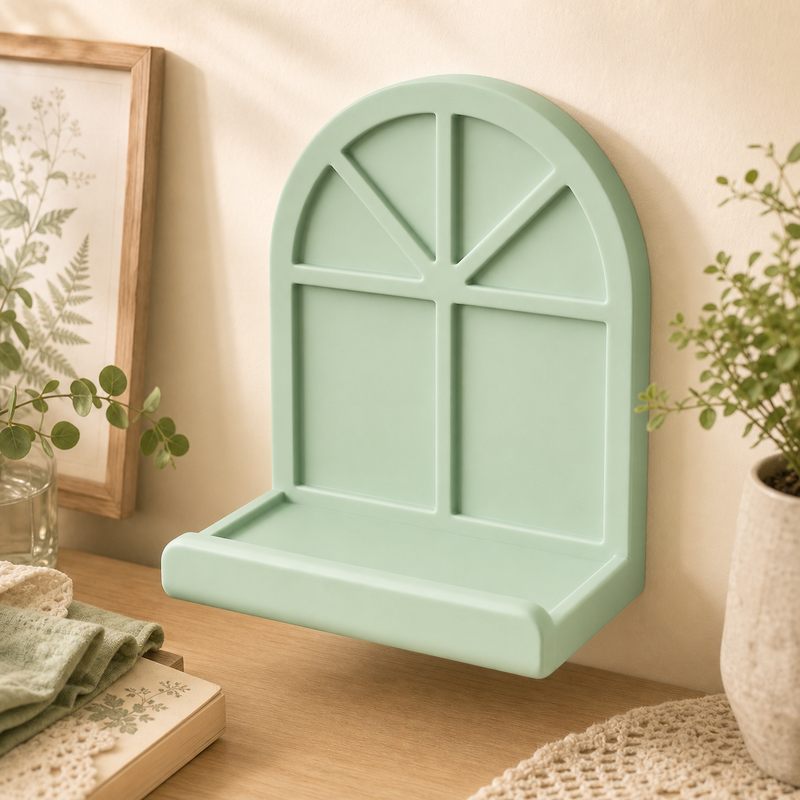 Cottage Window Mini Wall Ledge, Pastel Fairycore Shelf, Cute Room Decor Gift