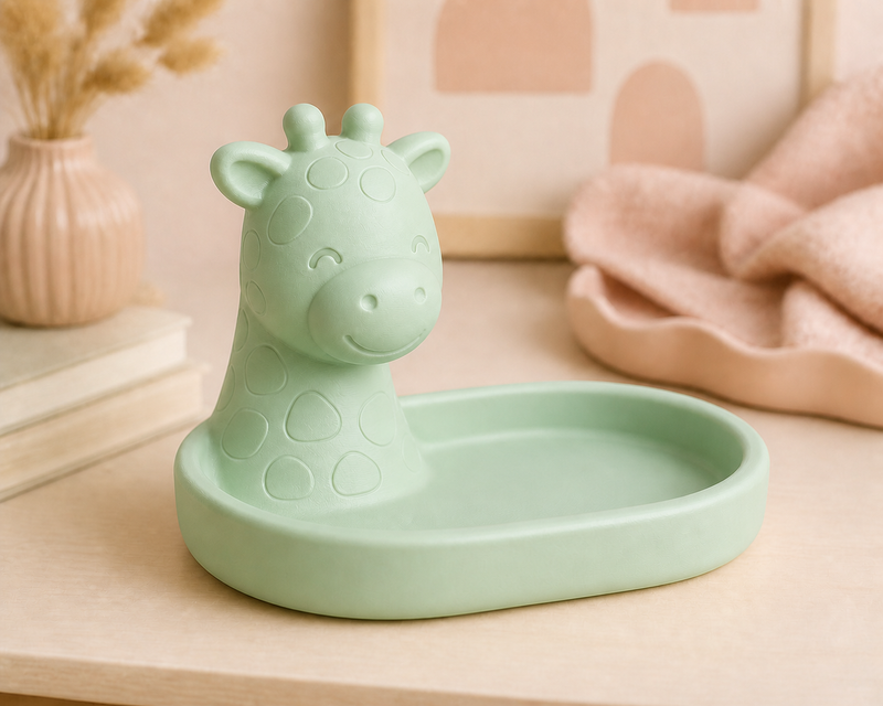 Giraffe Neck Trinket Tray, Pastel Ring Dish, Cute Vanity Decor
