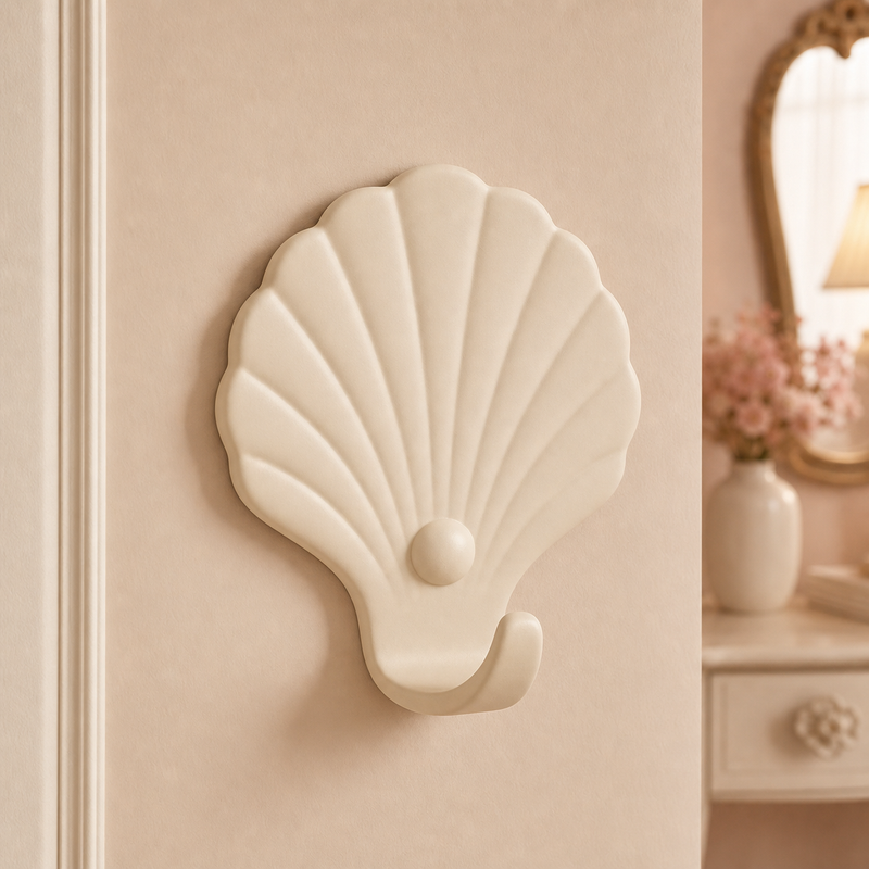 Shell Pearl Wall Hook, Pastel Key Holder, Cute Wall Organizer
