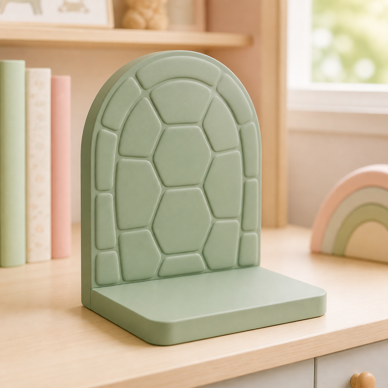 Turtle Shell Bookend, Pastel Book Stand, Cute Nursery Shelf Decor Gift
