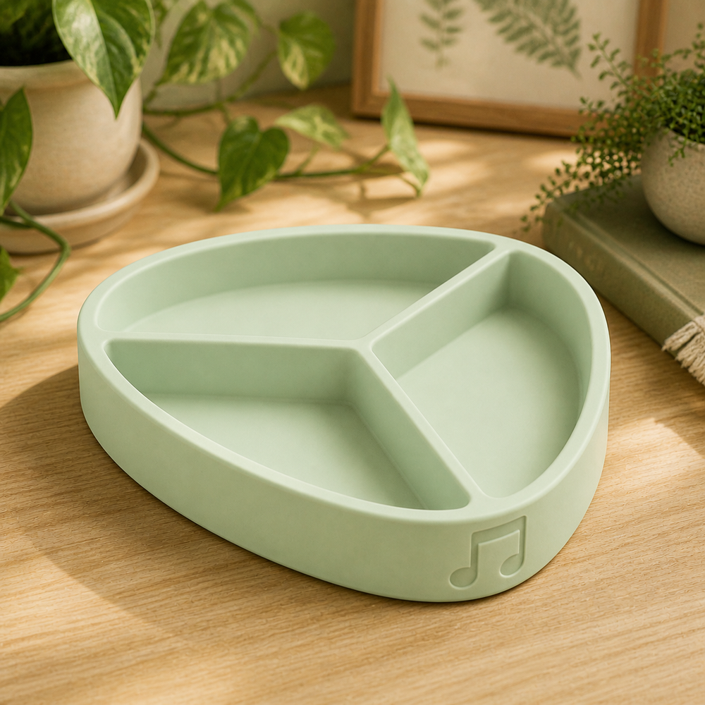 Guitar Pick Desk Organizer, Pastel Music Desk Tray, Cute Music Room Decor Gift — Green color variant