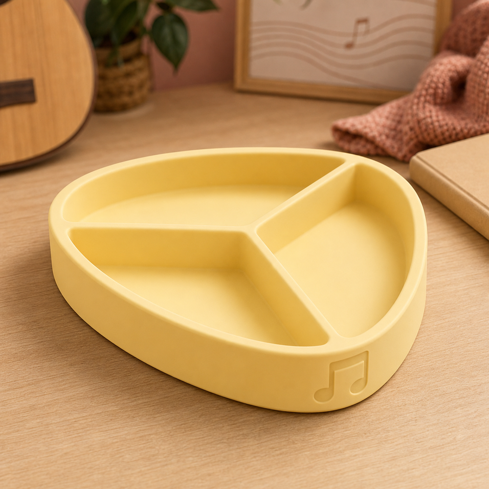 Guitar Pick Desk Organizer, Pastel Music Desk Tray, Cute Music Room Decor Gift — Yellow color variant