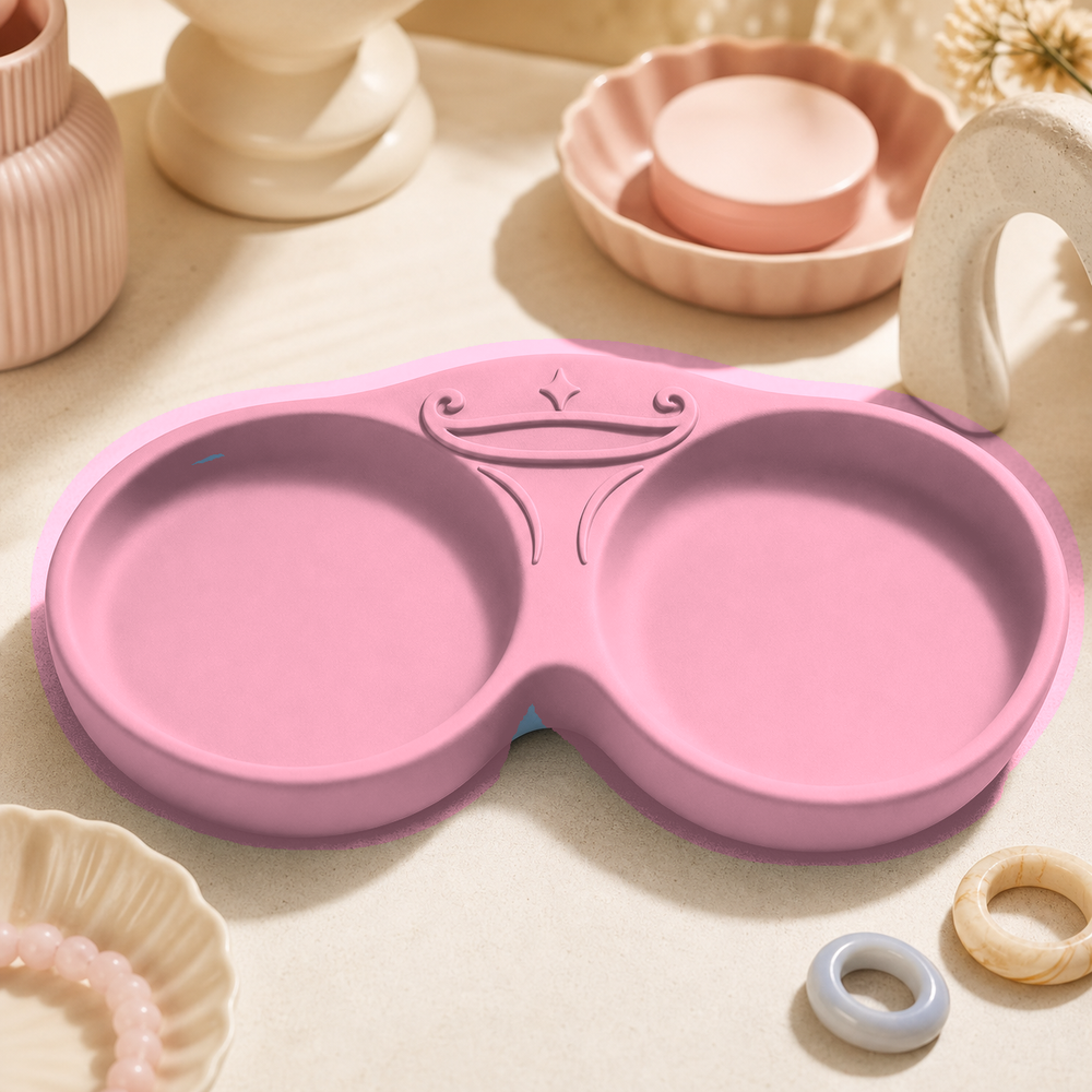 Libra Scales Vanity Tray, Pastel Zodiac Jewelry Dish, Cute Desk Decor Gift — Pink color variant