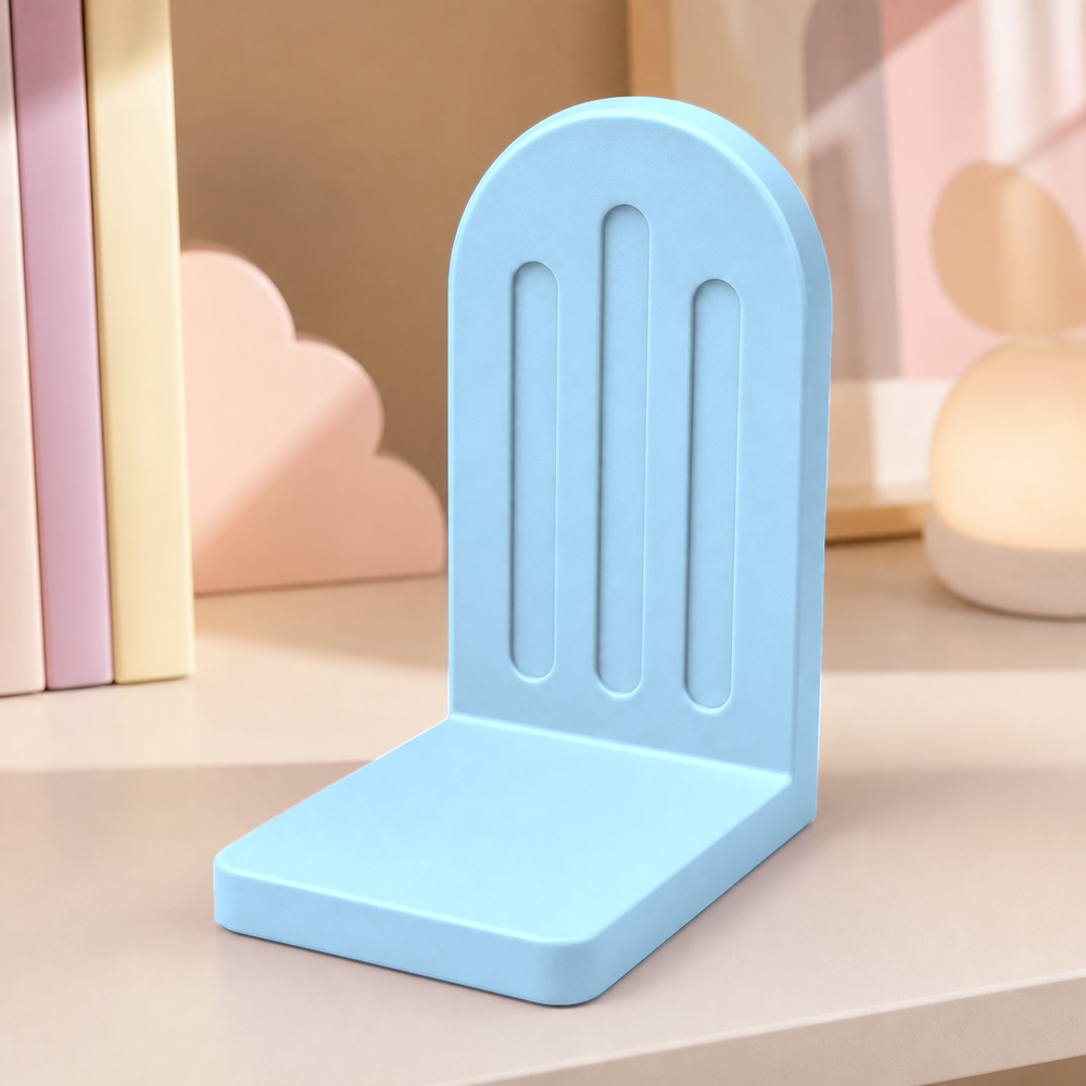 Popsicle Bookend, Pastel Shelf Decor, Cute Book Lover Gift, Dorm Room Decor — Blue color variant