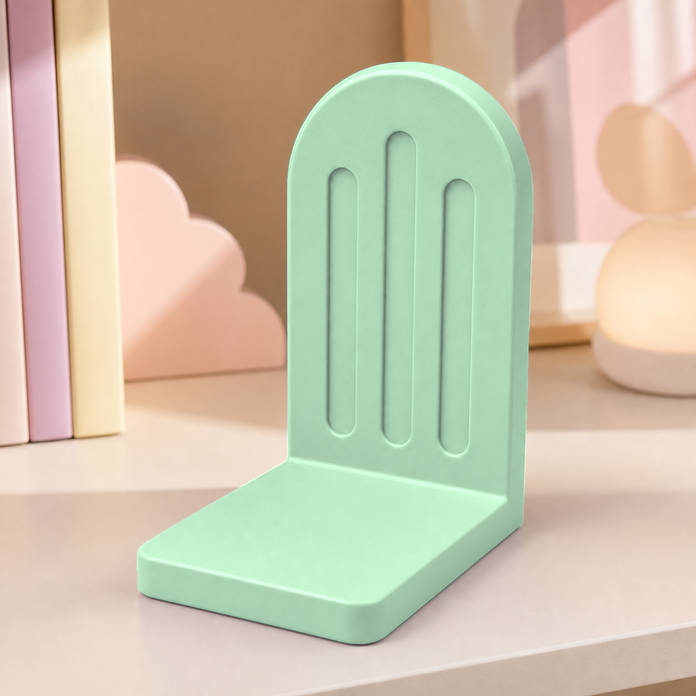 Popsicle Bookend, Pastel Shelf Decor, Cute Book Lover Gift, Dorm Room Decor — Green color variant