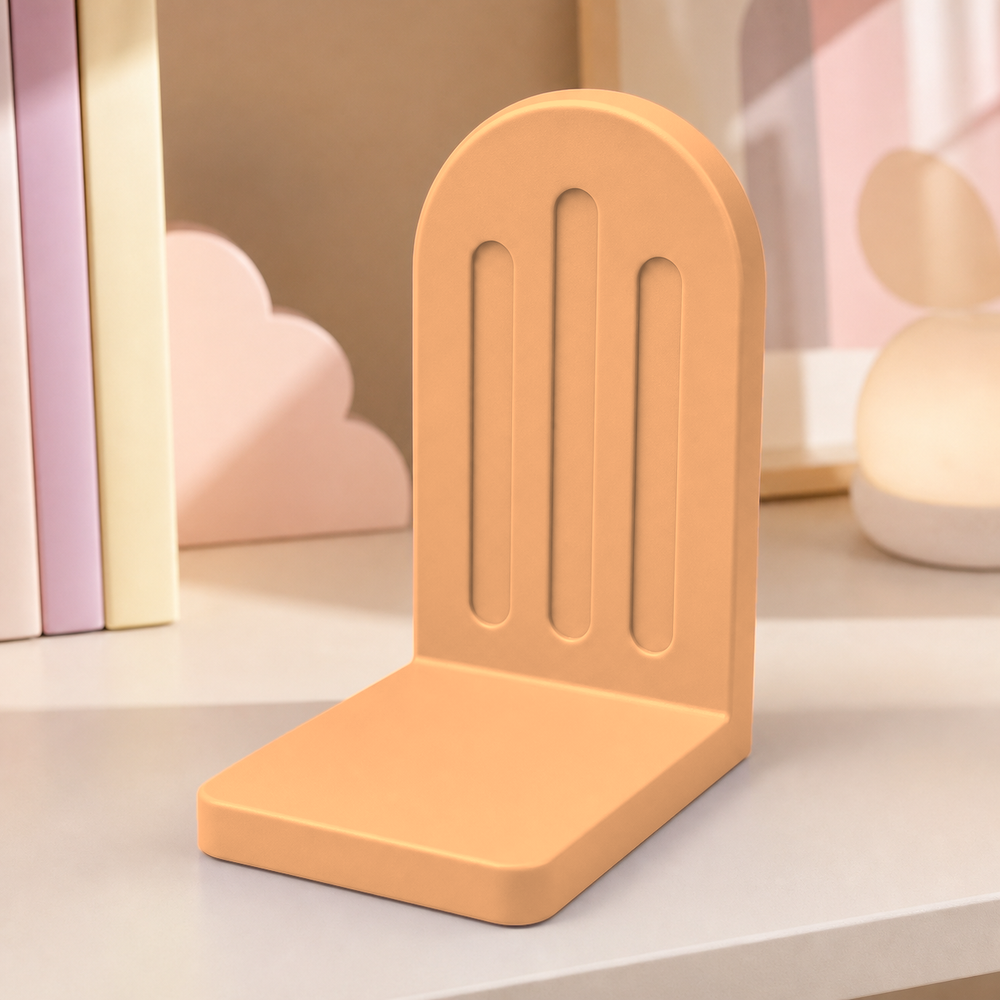 Popsicle Bookend, Pastel Shelf Decor, Cute Book Lover Gift, Dorm Room Decor — Orange color variant