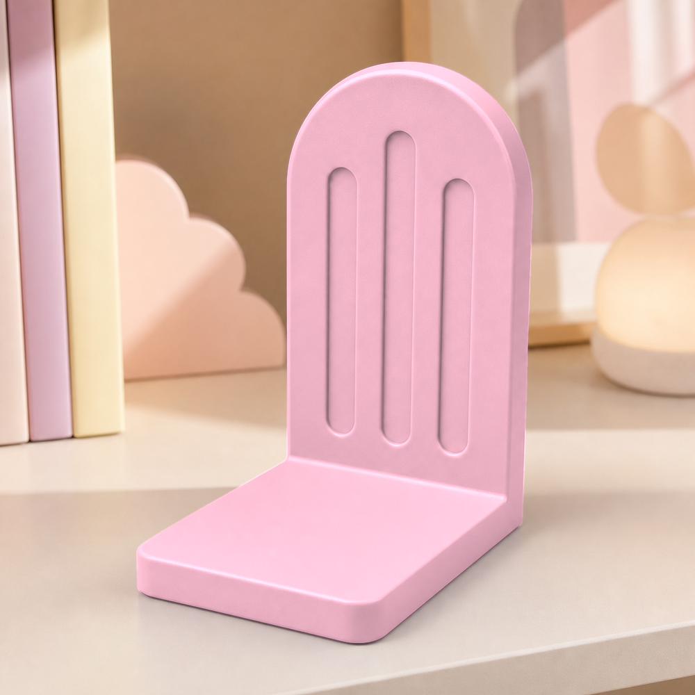Popsicle Bookend, Pastel Shelf Decor, Cute Book Lover Gift, Dorm Room Decor — Pink color variant