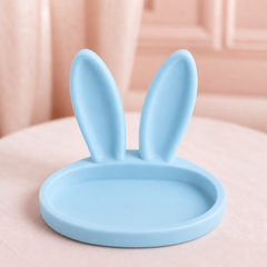 Bunny Ear Ring Dish, Pastel Jewelry Holder — Blue color variant