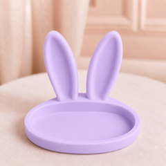 Bunny Ear Ring Dish, Pastel Jewelry Holder — Purple color variant
