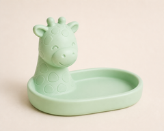 Giraffe Neck Ring Dish, Pastel Safari Jewelry Holder — Green color variant