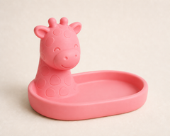 Giraffe Neck Ring Dish, Pastel Safari Jewelry Holder — Red color variant
