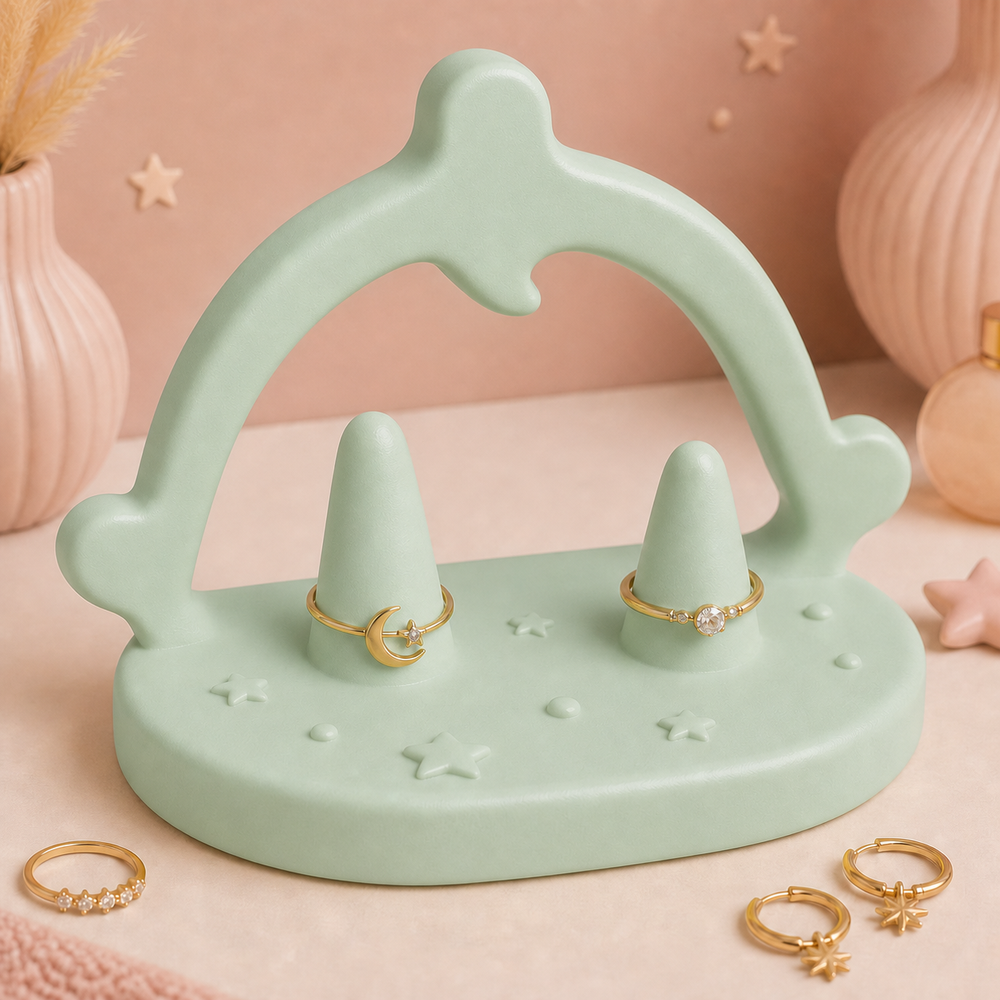 Sagittarius Bow Jewelry Holder, Zodiac Ring Holder, Astrology Vanity Decor — Green color variant